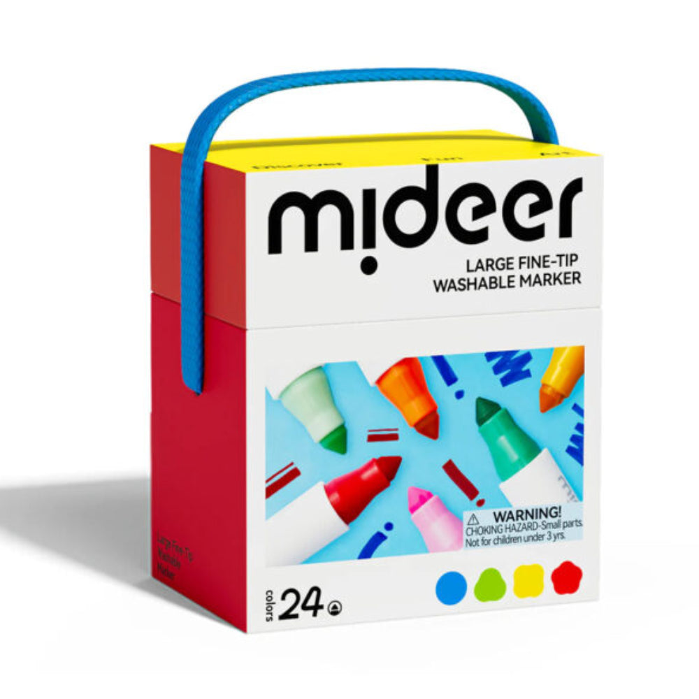 MIDEER nuplaunami markeriai /flomasteriai, 24 spalvos