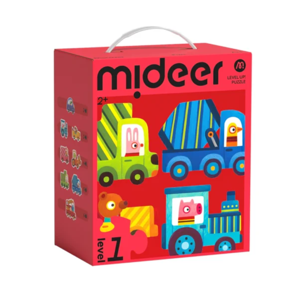 MIDEER Level Up dėlionės - 1 lygis, Transporto priemonės