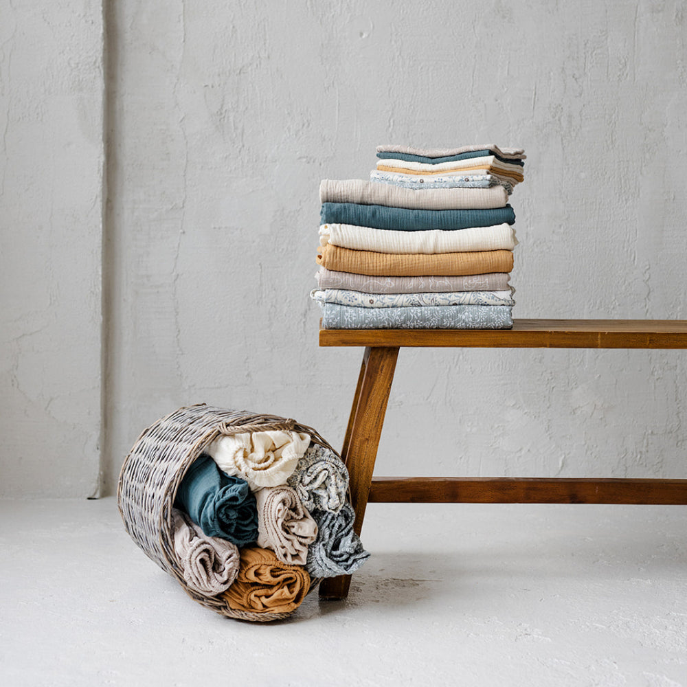 DANI&MARC muslino patalynės komplektas kūdikiui, 100x130, įvairių spalvų