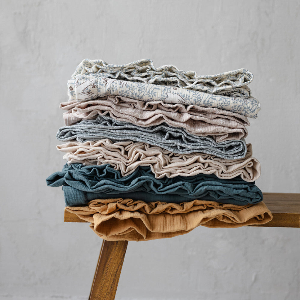 DANI&MARC muslino pledas vaikams, 100x130, tamsiai žalia