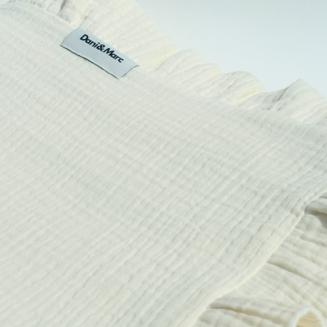 DANI&MARC muslino pledas vaikams, 100x130, švelniai smėlinė