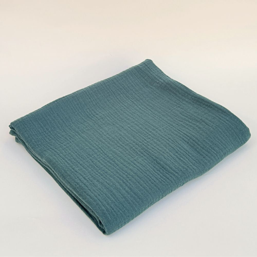 DANI&MARC muslino vystyklas, 100x100, tamsiai žalia