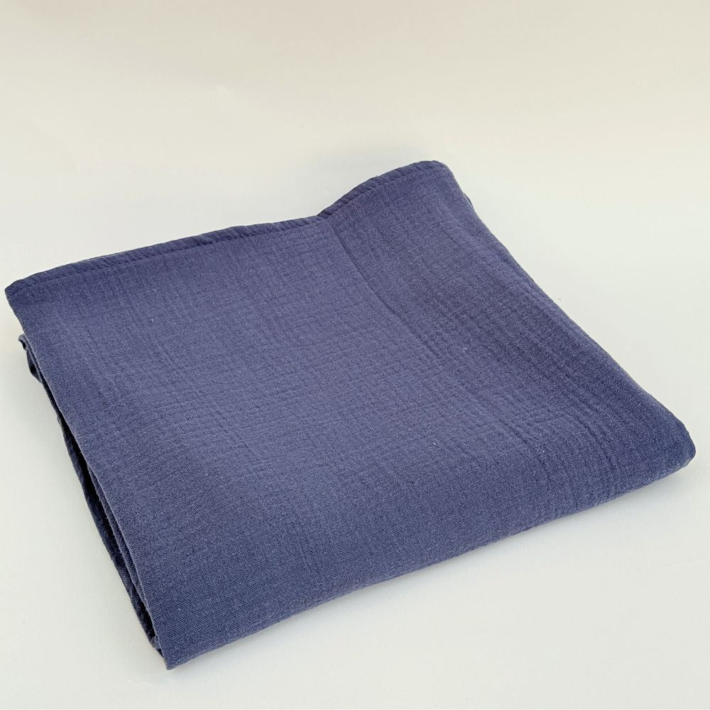 DANI&MARC muslino vystyklas, 100x100, tamsiai mėlyna