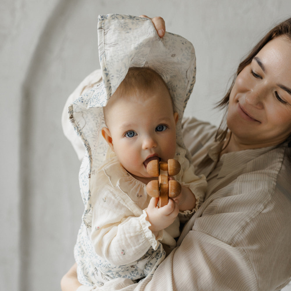 DANI&MARC muslino vystyklas, 100x100, juoda/balta