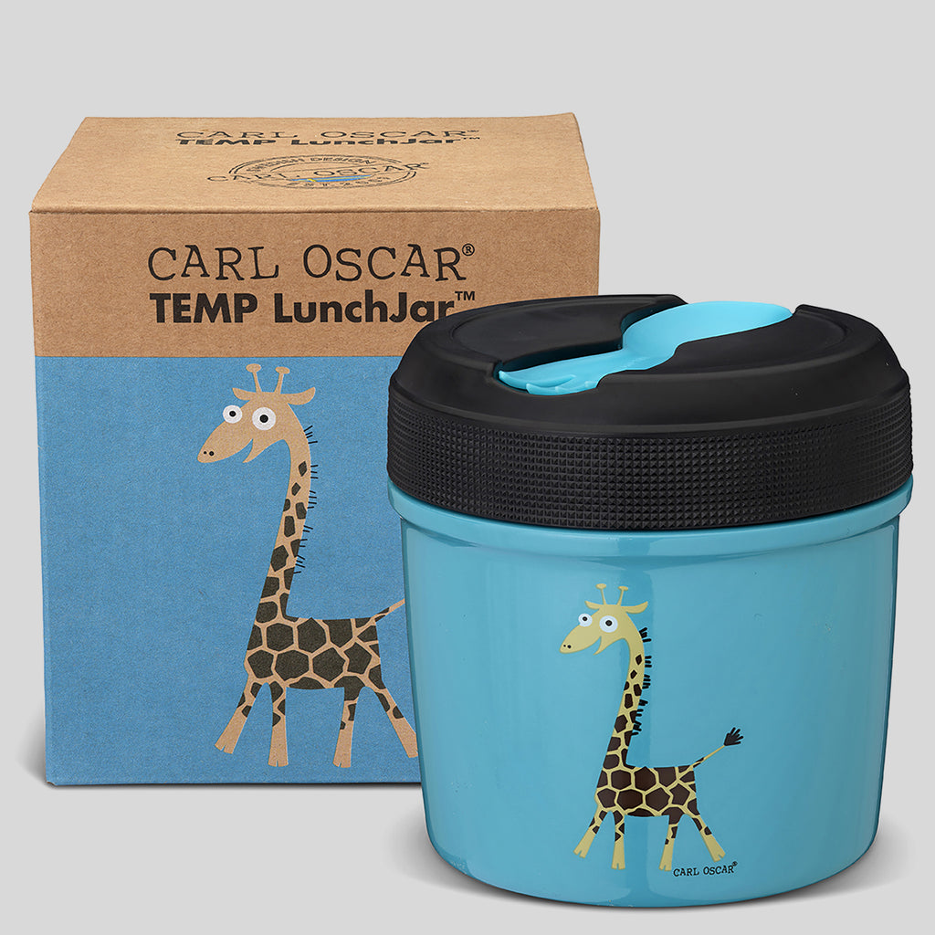 CARL OSCAR termosas maistui, MĖLYNA, ŽIRAFA, 500 ml.