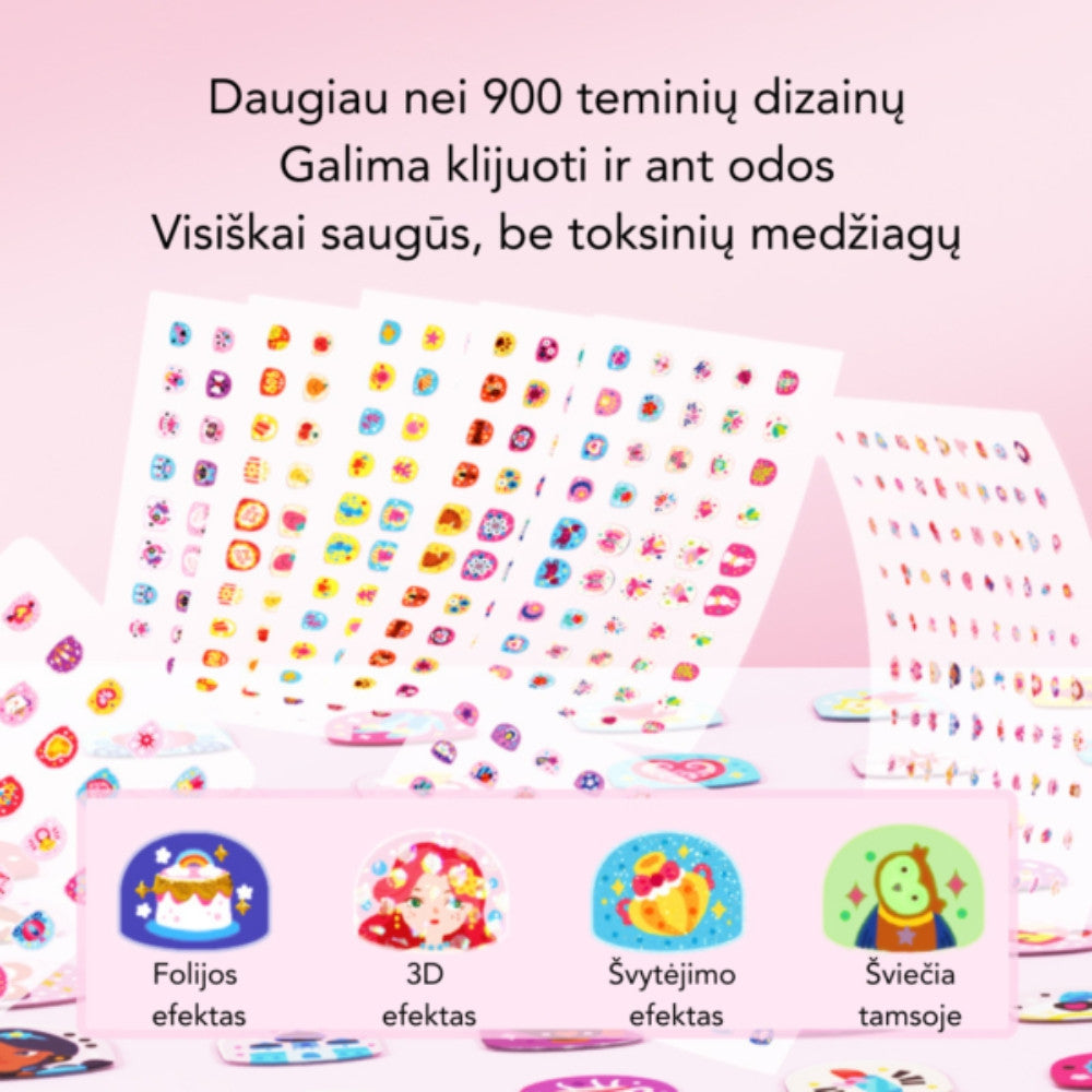 MIDEER nagų lipdukai, Princesės tematika