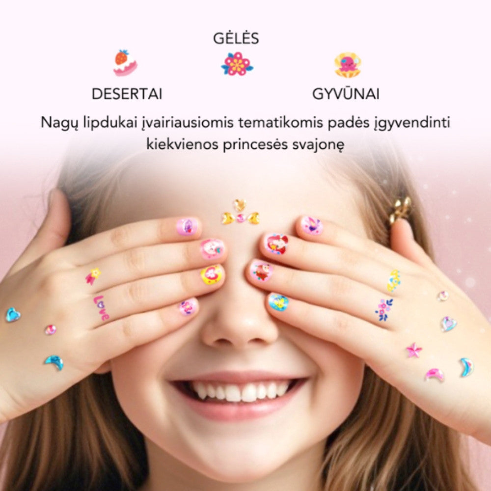 MIDEER nagų lipdukai, Princesės tematika