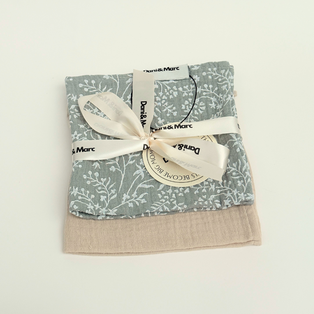 DANI&MARC muslino merliukai dvigubi 30x30, 2 vnt.