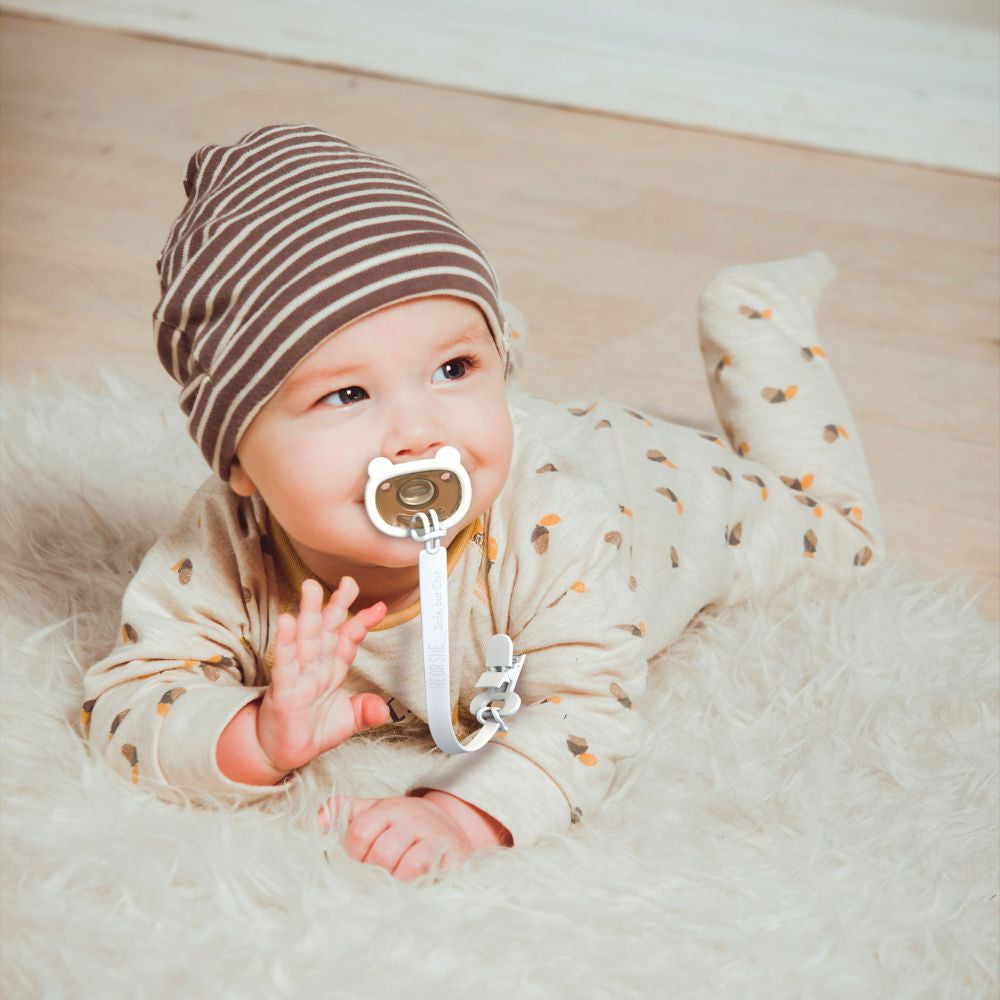 HEORSHE silikoninis čiulptuko laikiklis, BALTA