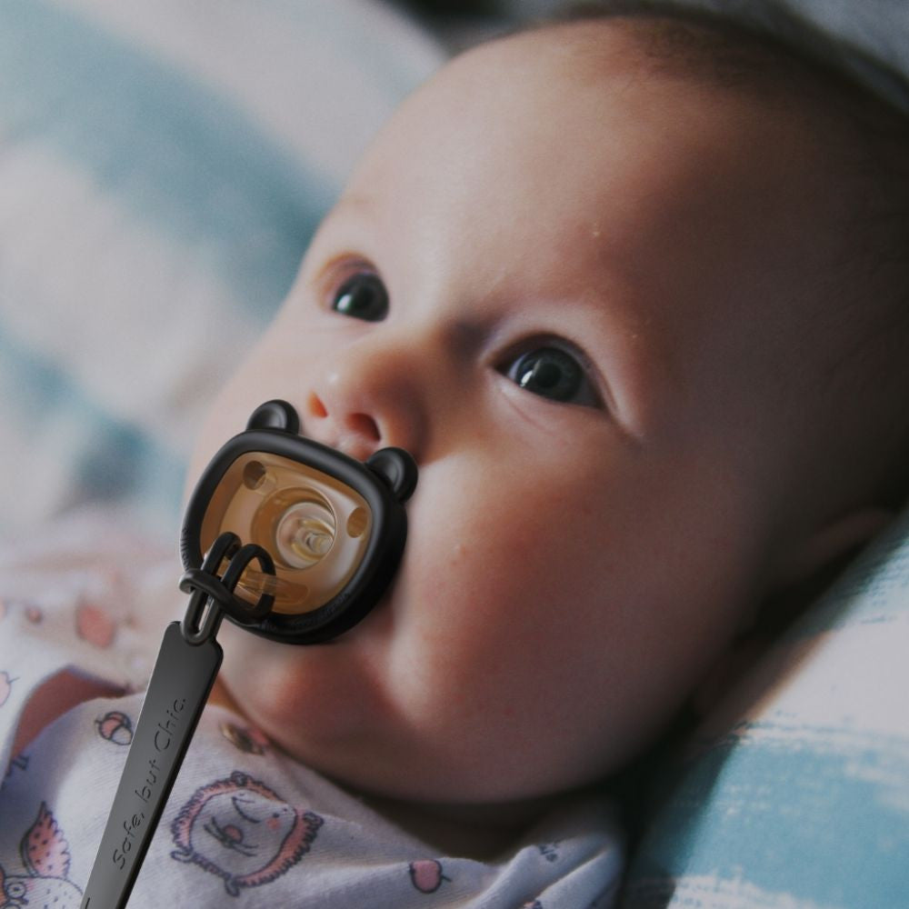 HEORSHE silikoninis čiulptuko laikiklis, JUODA