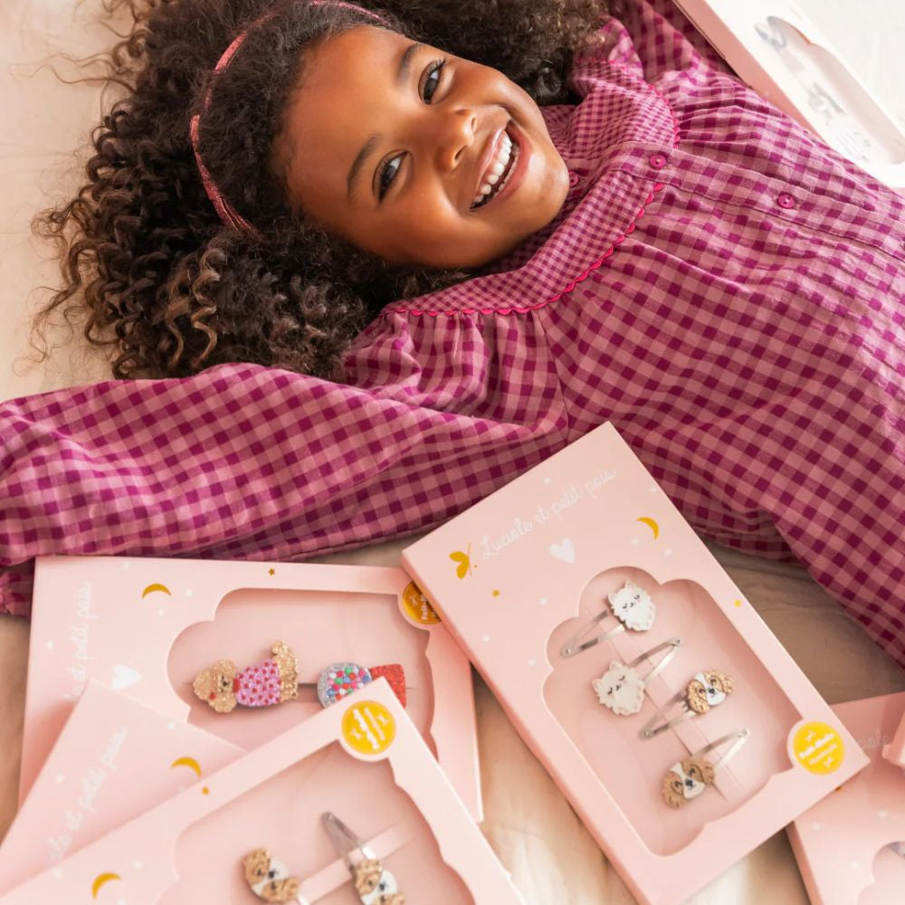 Plaukų segtukų rinkinys mergaitėms, Katės ir šunys