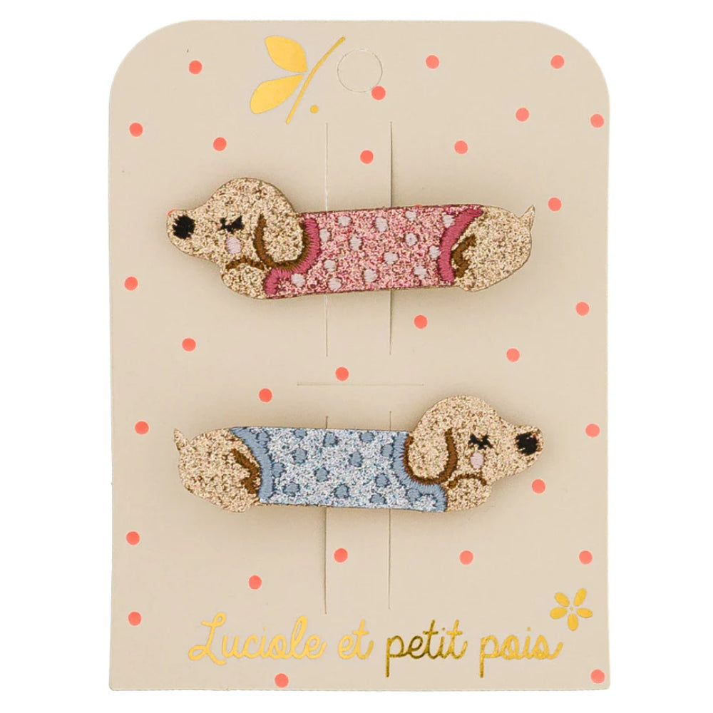 Plaukų segtukas mergaitėms, šuniukas, 2 vnt.