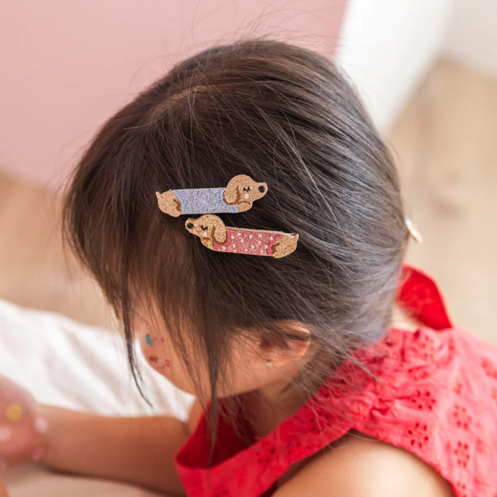 Plaukų segtukas mergaitėms, šuniukas, 2 vnt.