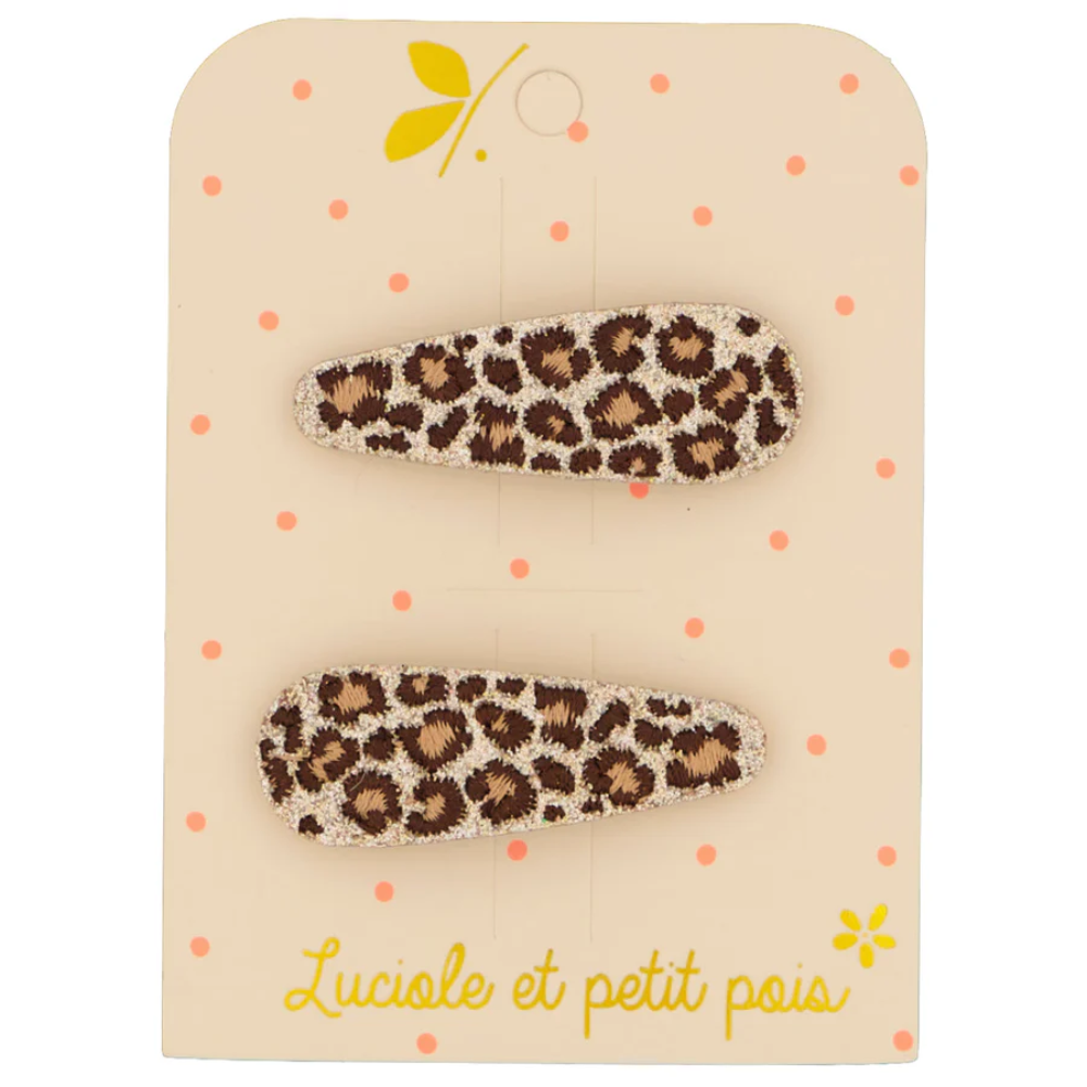 Plaukų segtukas mergaitėms, Leopardas