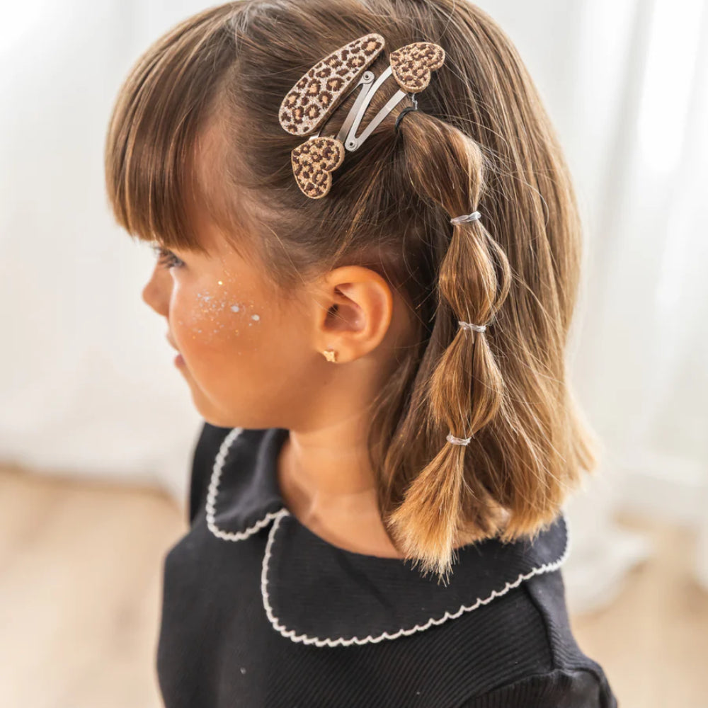 Plaukų segtukas mergaitėms, Leopardas