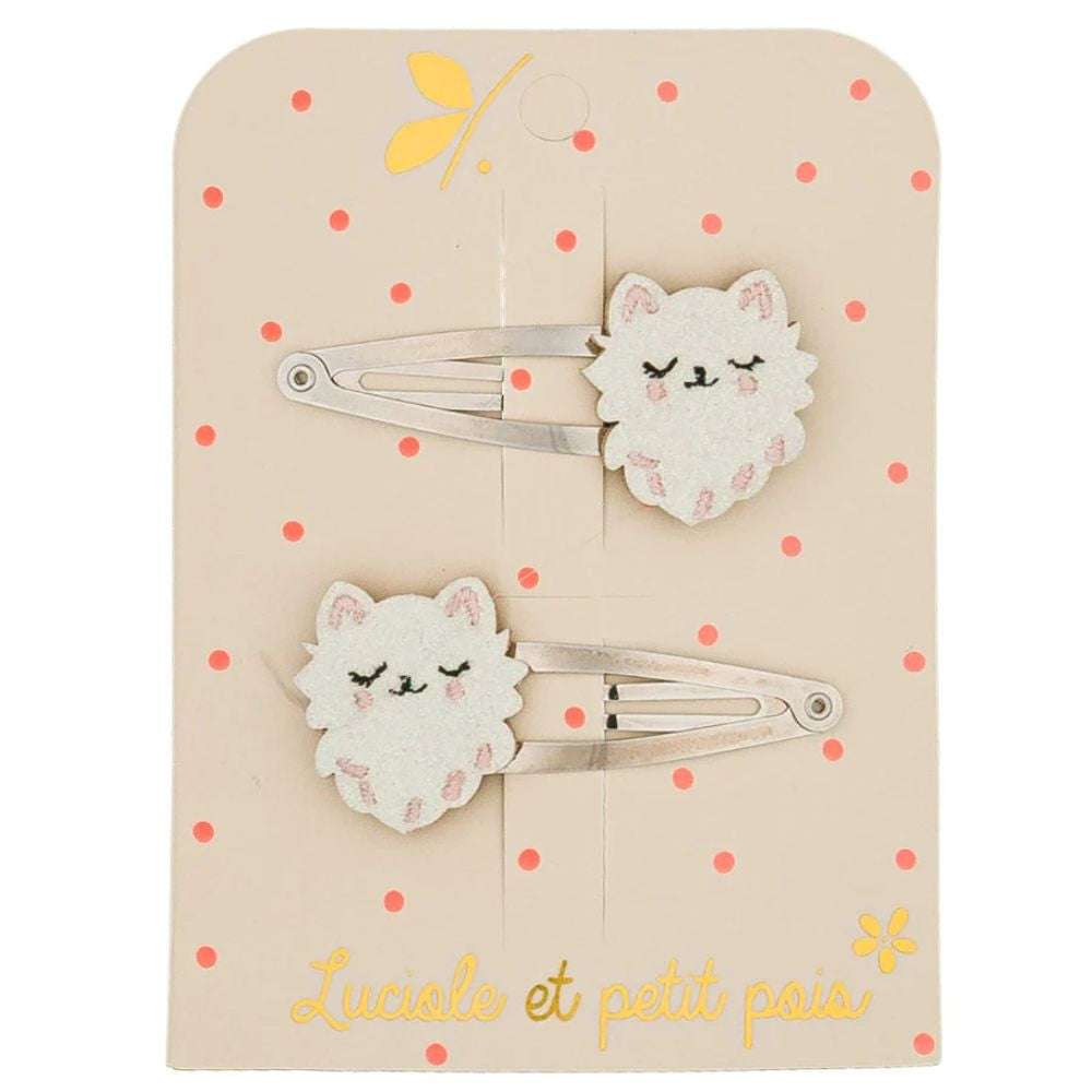 Plaukų segtukas mergaitėms su kaspinu, Persų katė, 2 vnt.