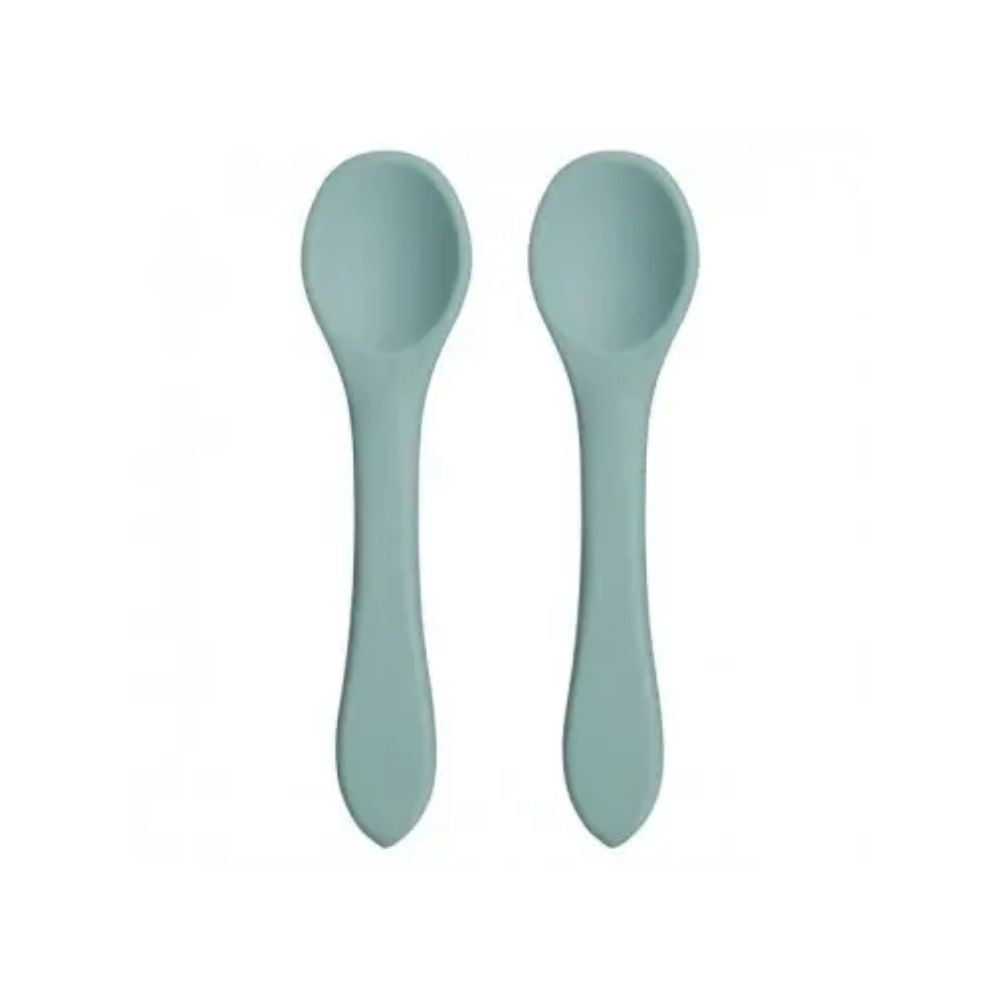 BABY LIVIA silikoninių šaukštelių rinkinys, BLUE SURF, 2vnt.