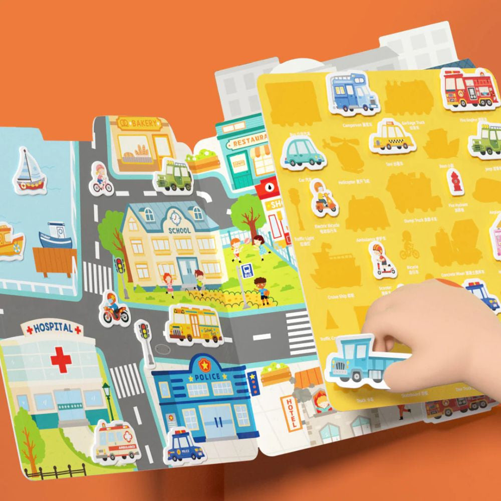 MIDEER Daugkartiniai lipdukai Eismas gatvėje