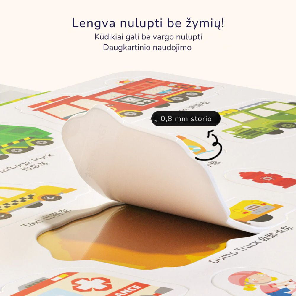 MIDEER Daugkartiniai lipdukai Eismas gatvėje