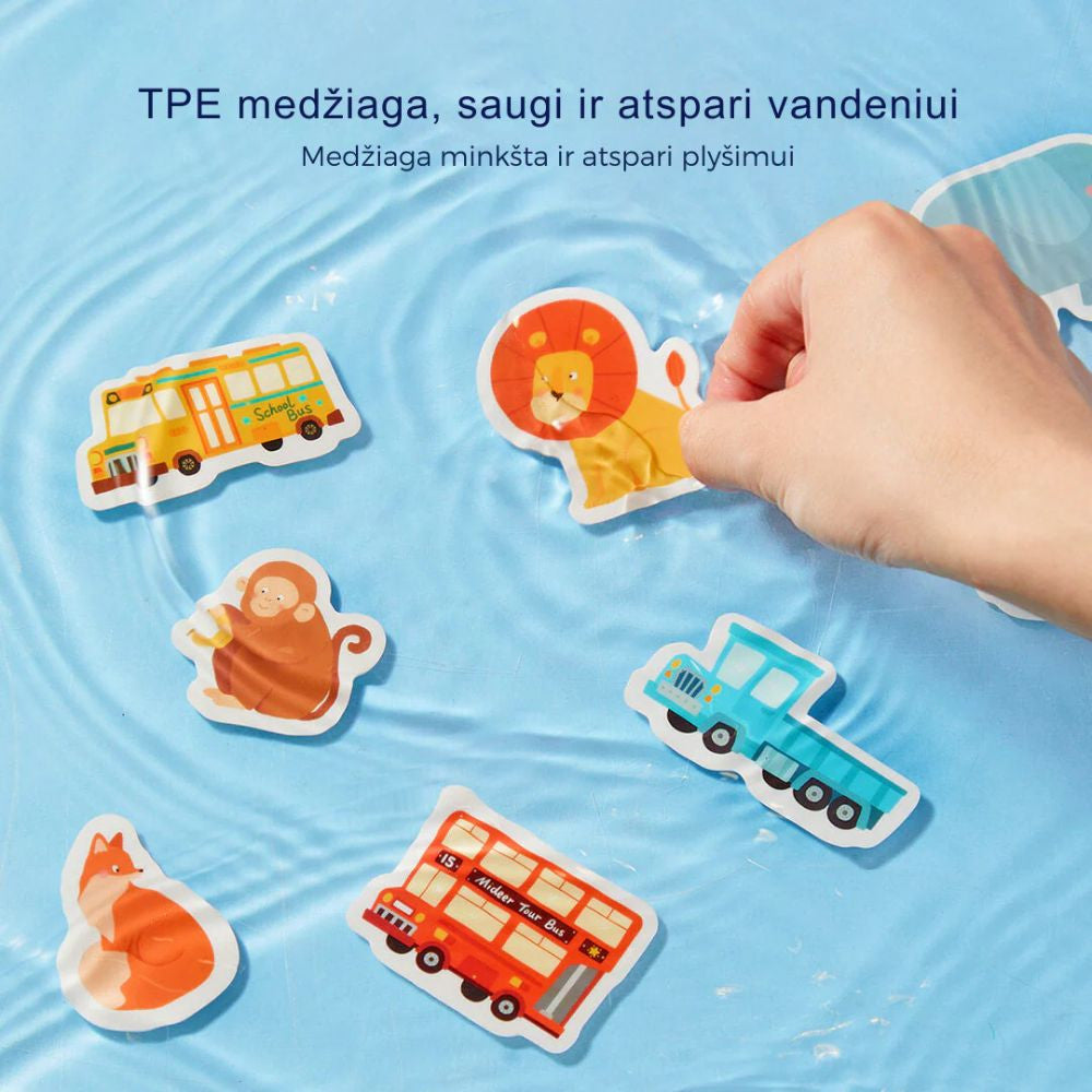 MIDEER Daugkartiniai lipdukai Gyvūnų miestas