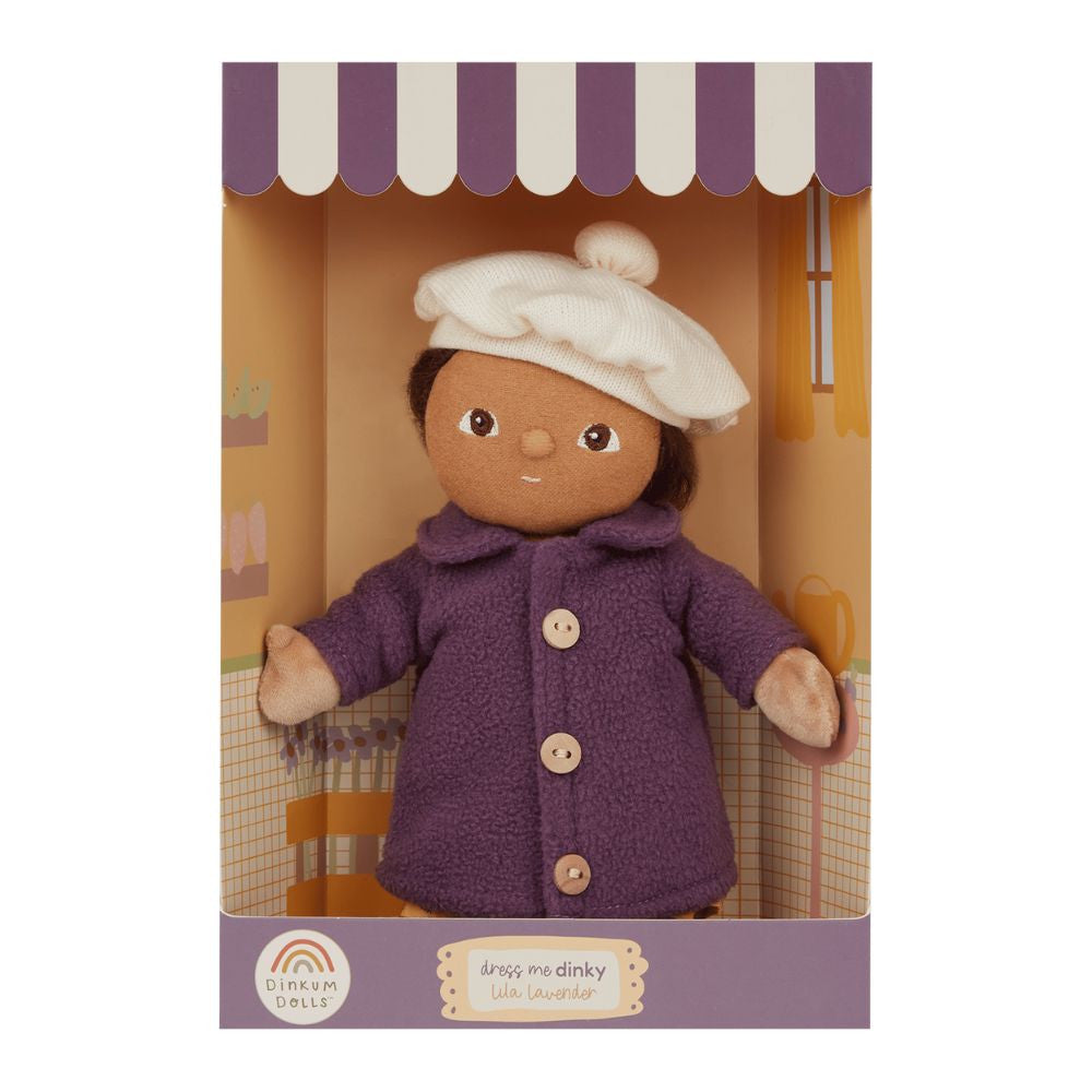 OLLI ELLA DRESS ME DINKY LĖLĖ, LILA LAVENDER