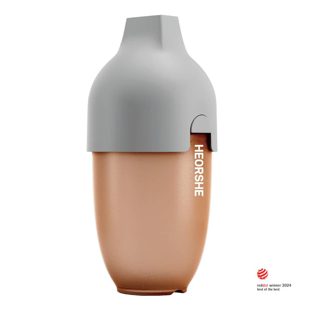 HEORSHE silikoninis buteliukas kūdikiui, 240 ml. PILKAS
