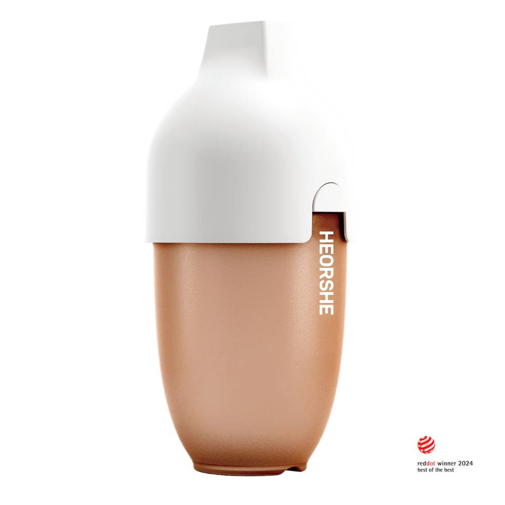 HEORSHE silikoninis buteliukas kūdikiui, 240 ml. BALTAS