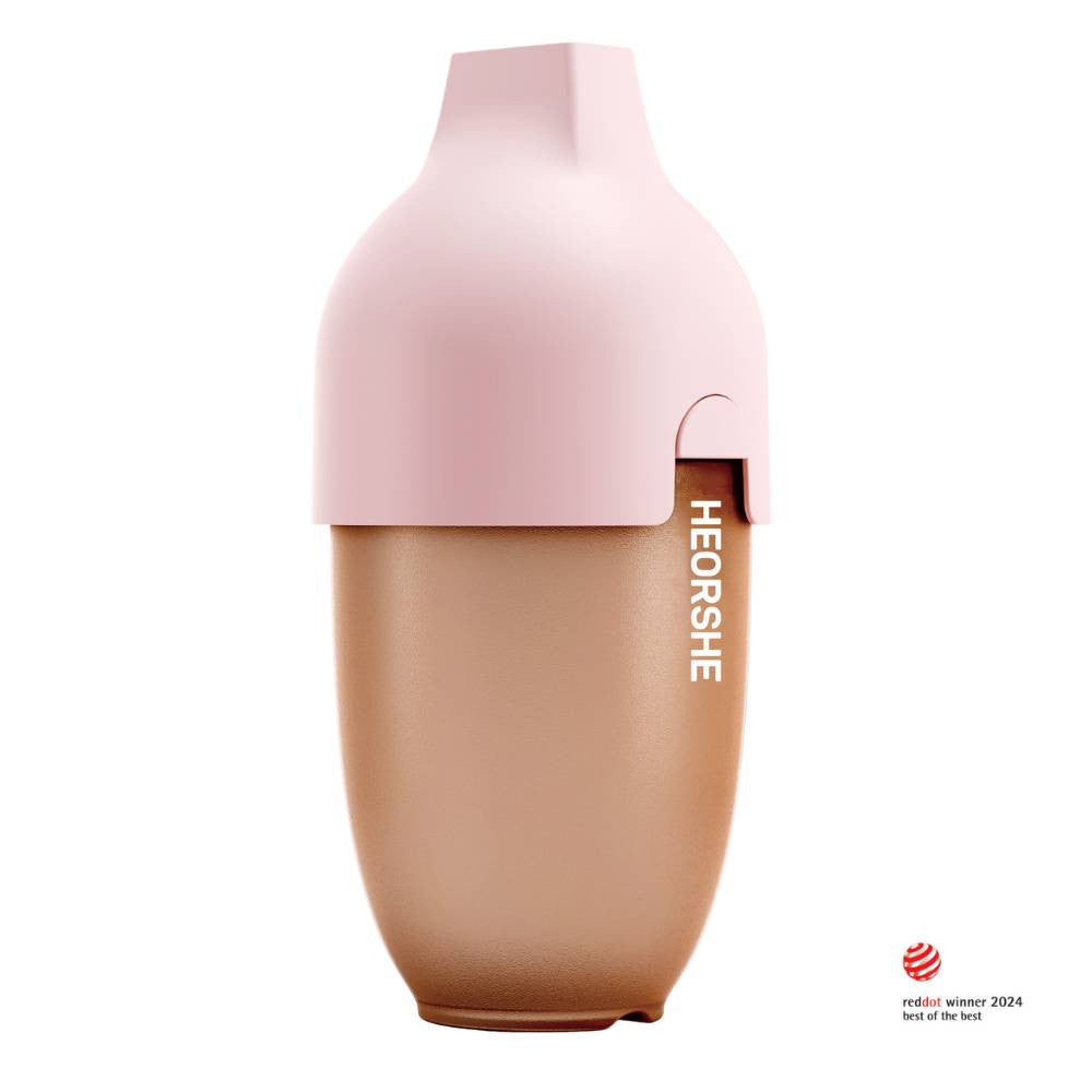 HEORSHE Ultra Wide Neck buteliukas 240 ml., 6+ mėn., ROŽINĖ
