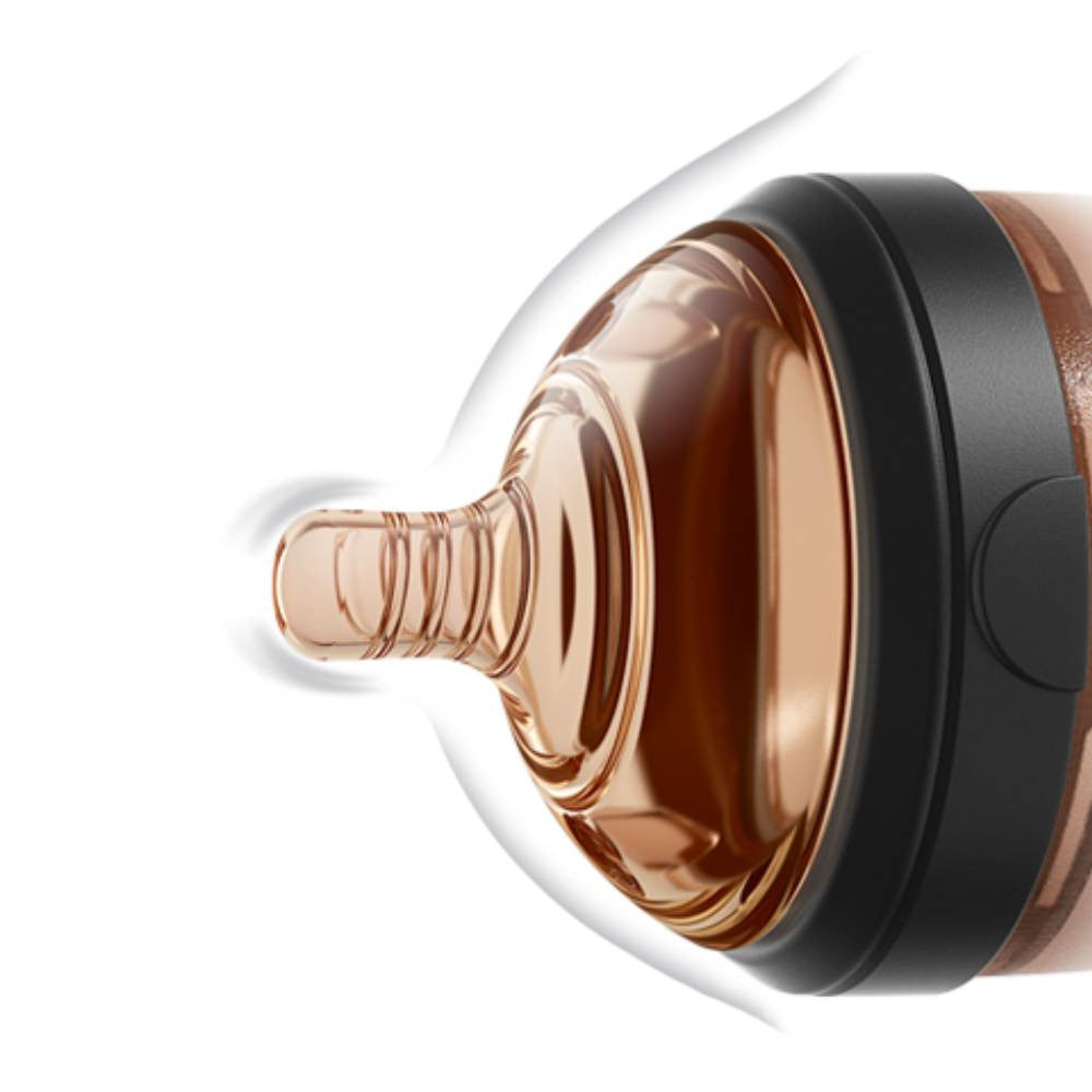 HEORSHE Ultra Wide Neck buteliukas 240 ml., 6+ mėn., ROŽINĖ