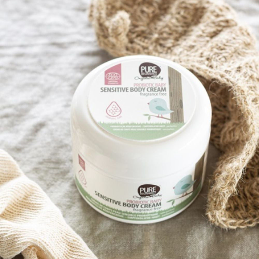 PURE BEGINNINGS probiotinis kūno kremas kūdikiams be kvapo, 250 ml.
