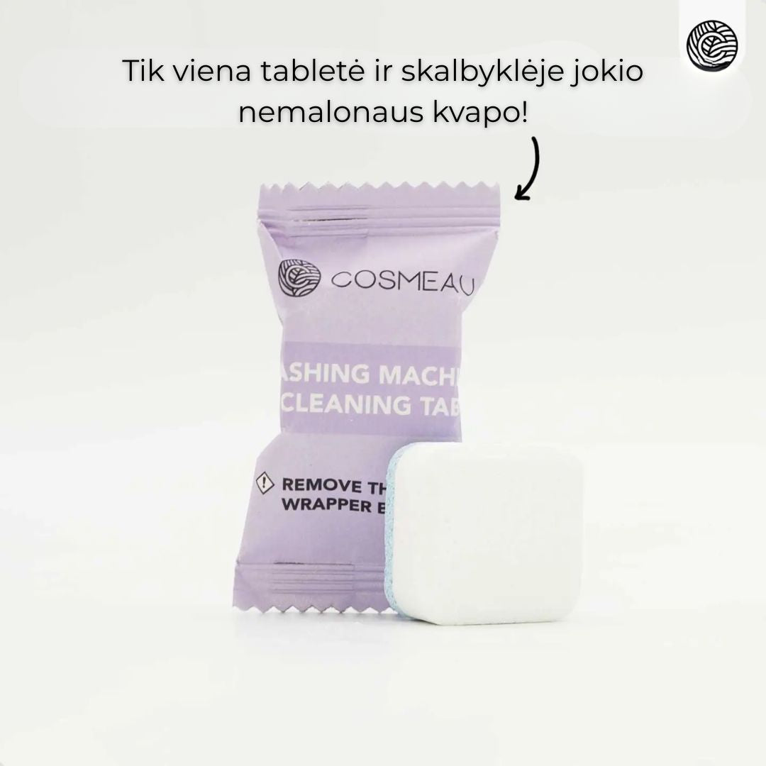 COSMEAU skalbimo mašinų  valymo tabletės, 12 vnt.