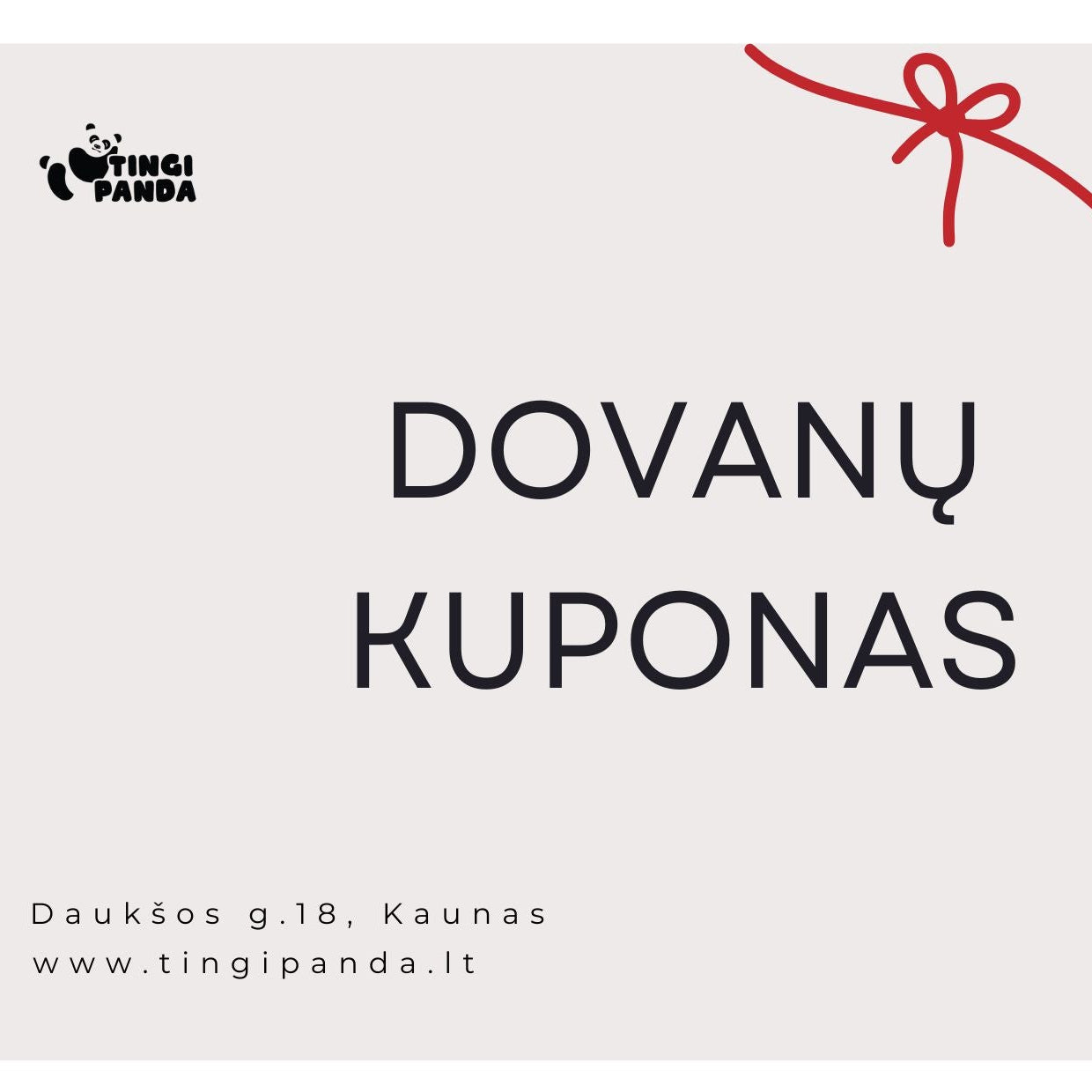 Tingi Panda dovanų kuponas