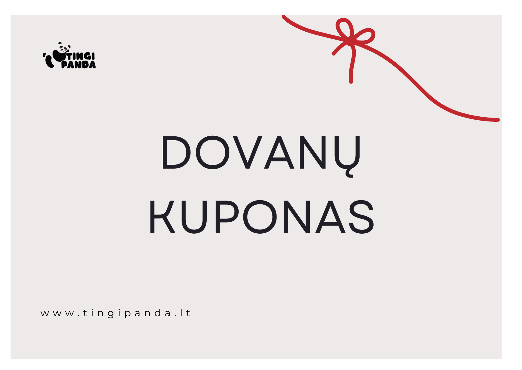 Tingi Panda dovanų kuponas