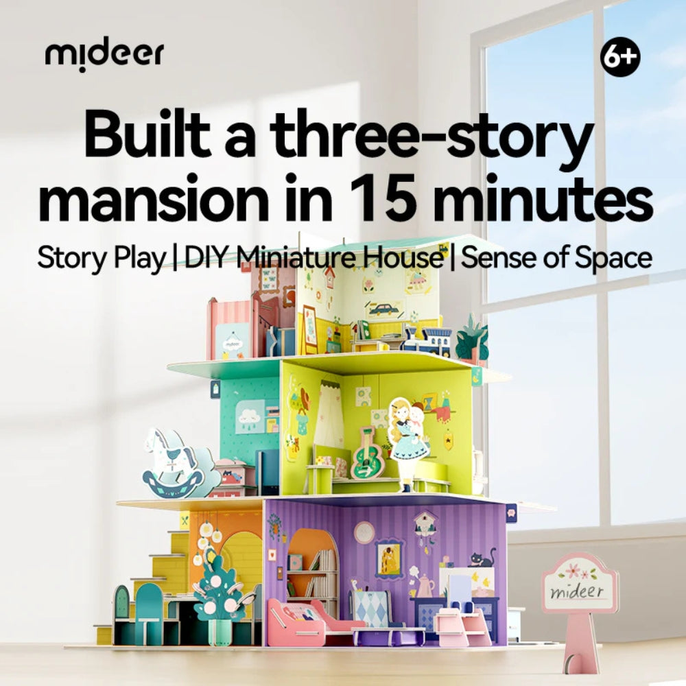 Mideer 3D DĖLIONĖ / DIY LĖLIŲ NAMAS