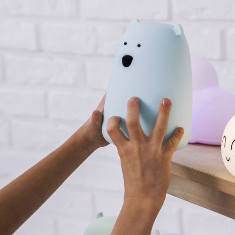 RABBIT AND FRIENDS naktinė lemputė MEŠKUTIS, MELYNA